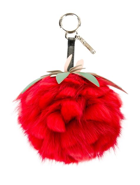 fendi strawberry charm|Fendi Strawberry Fruit Bag Charm .